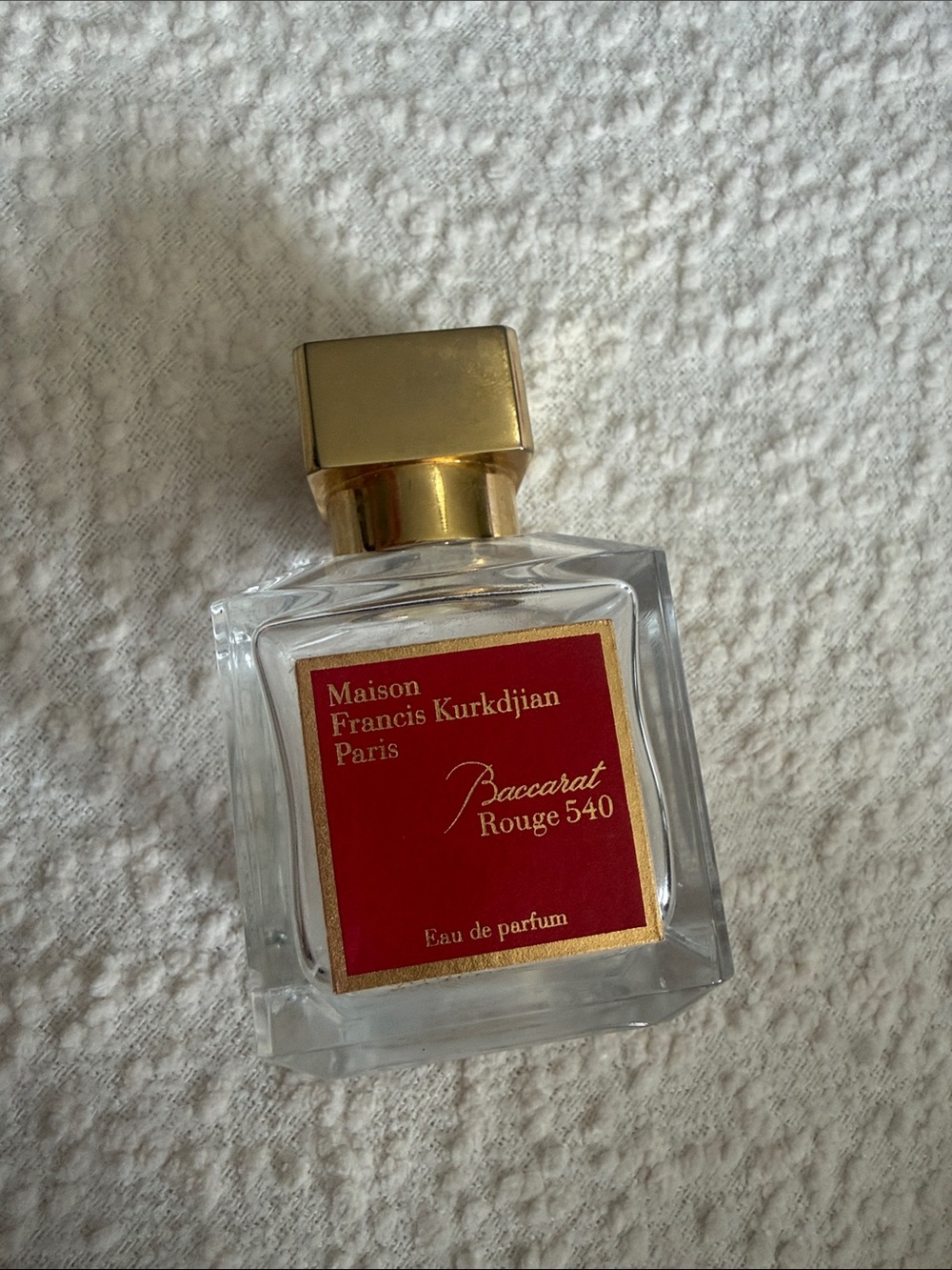 Maison Francis Kurkdjian Baccarat Rouge 540 - Red & Gold Accented Empty Bottle
